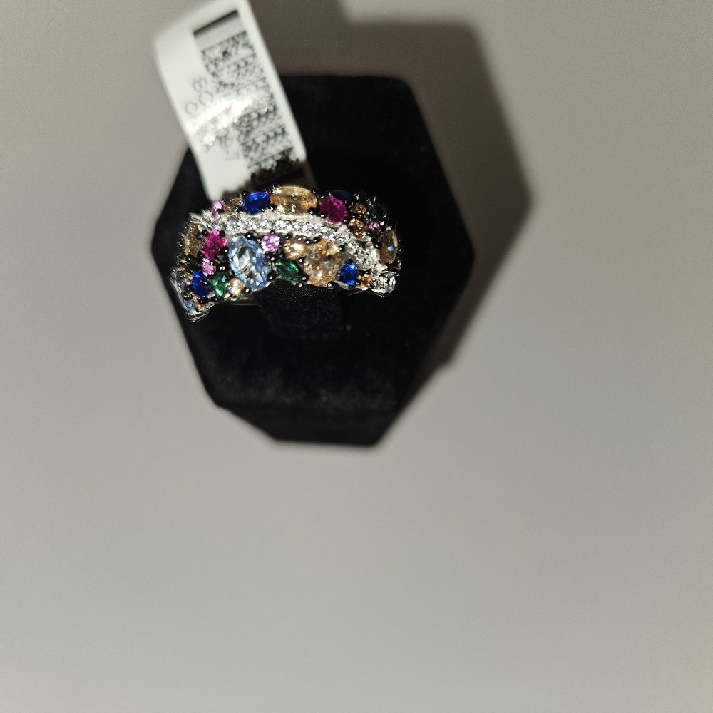 Multicolor Gemstone Ring SZ 7 - Picture 3 of 6
